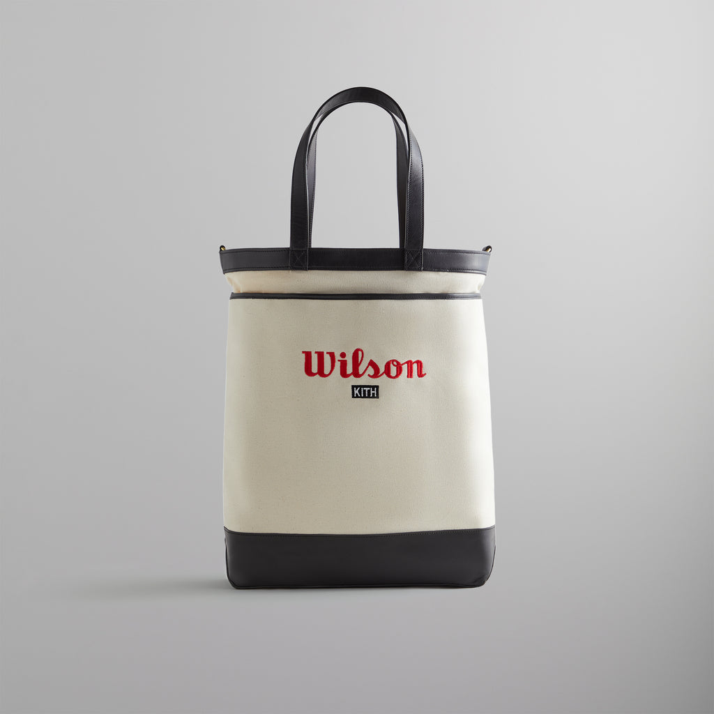 Kith for Wilson Leather Trimmed Do All Tote - White Alyssum