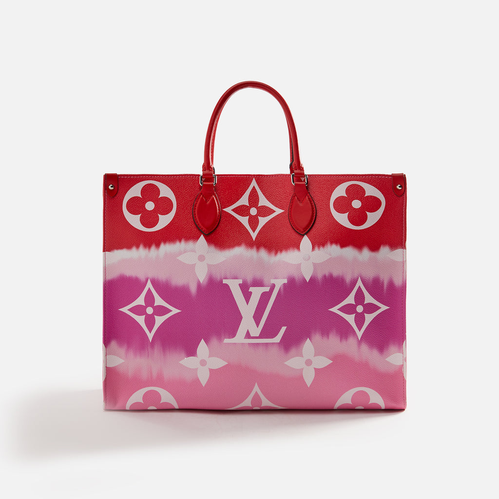 Louis Vuitton Onthego Monogram Giant Red/Pink  Louis vuitton pink, Pink  handbags, Louis vuitton