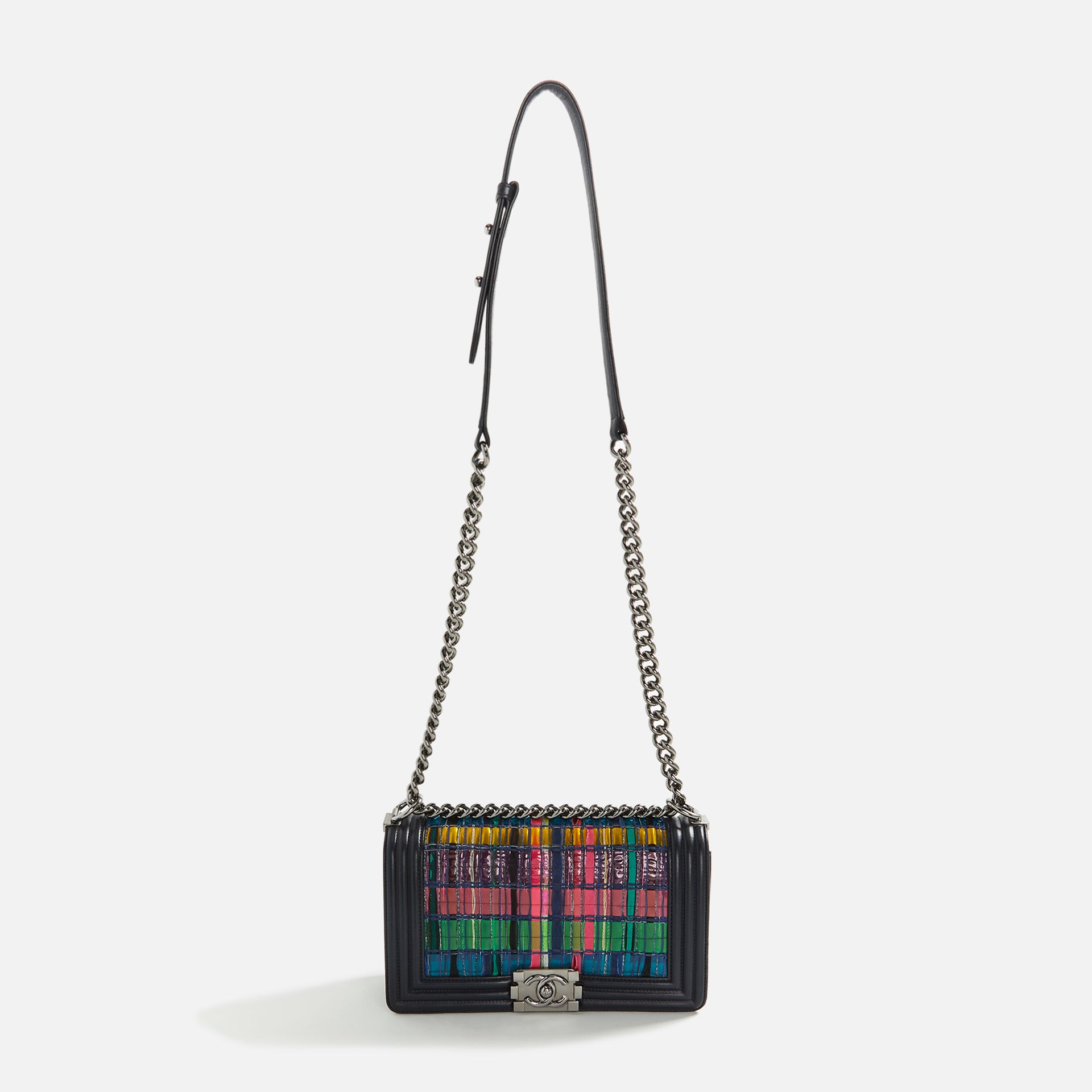 WGACA Chanel Vinyl Medium Boy Bag - Multicolor