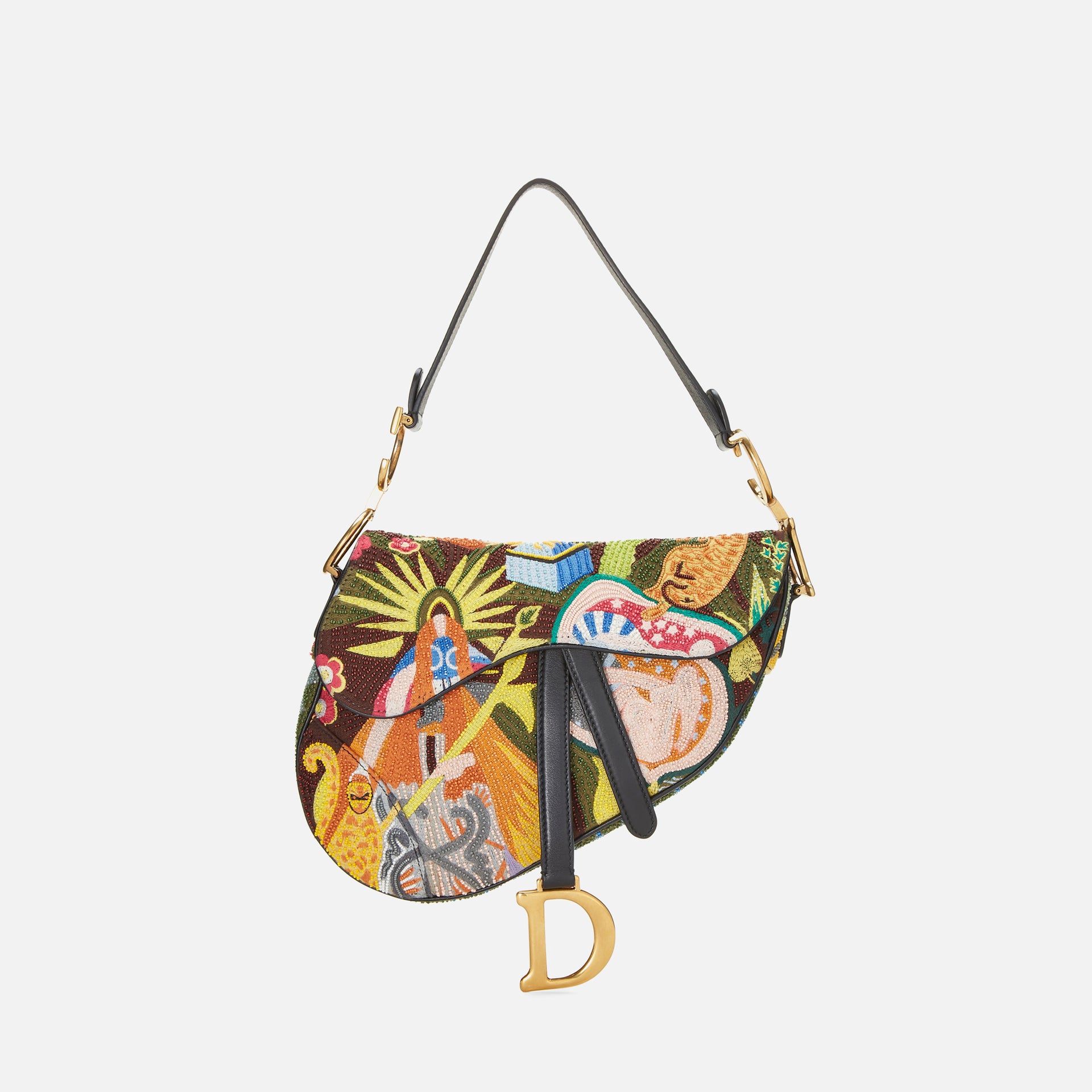 WGACA Christian Dior Multi Embellished Saddle Bag - Multi