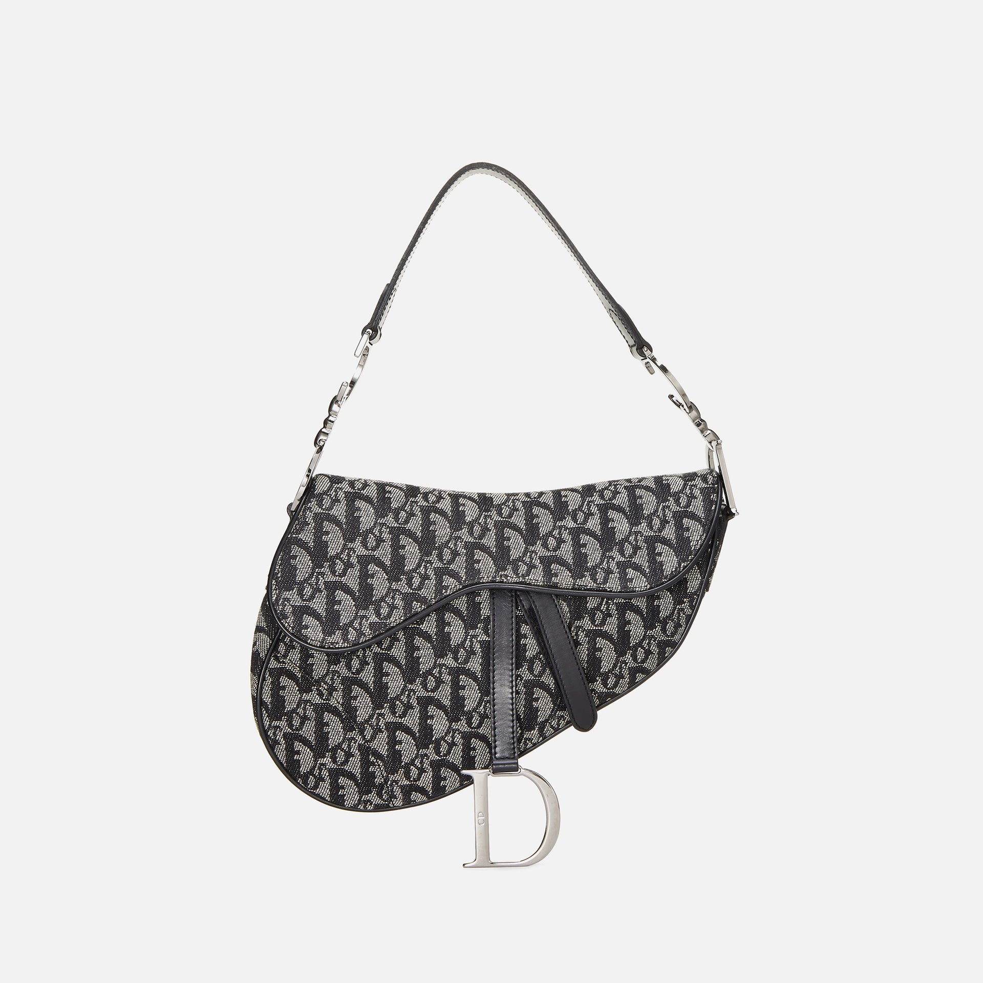 WGACA Christian Dior Black Trotter Saddle Bag - Black