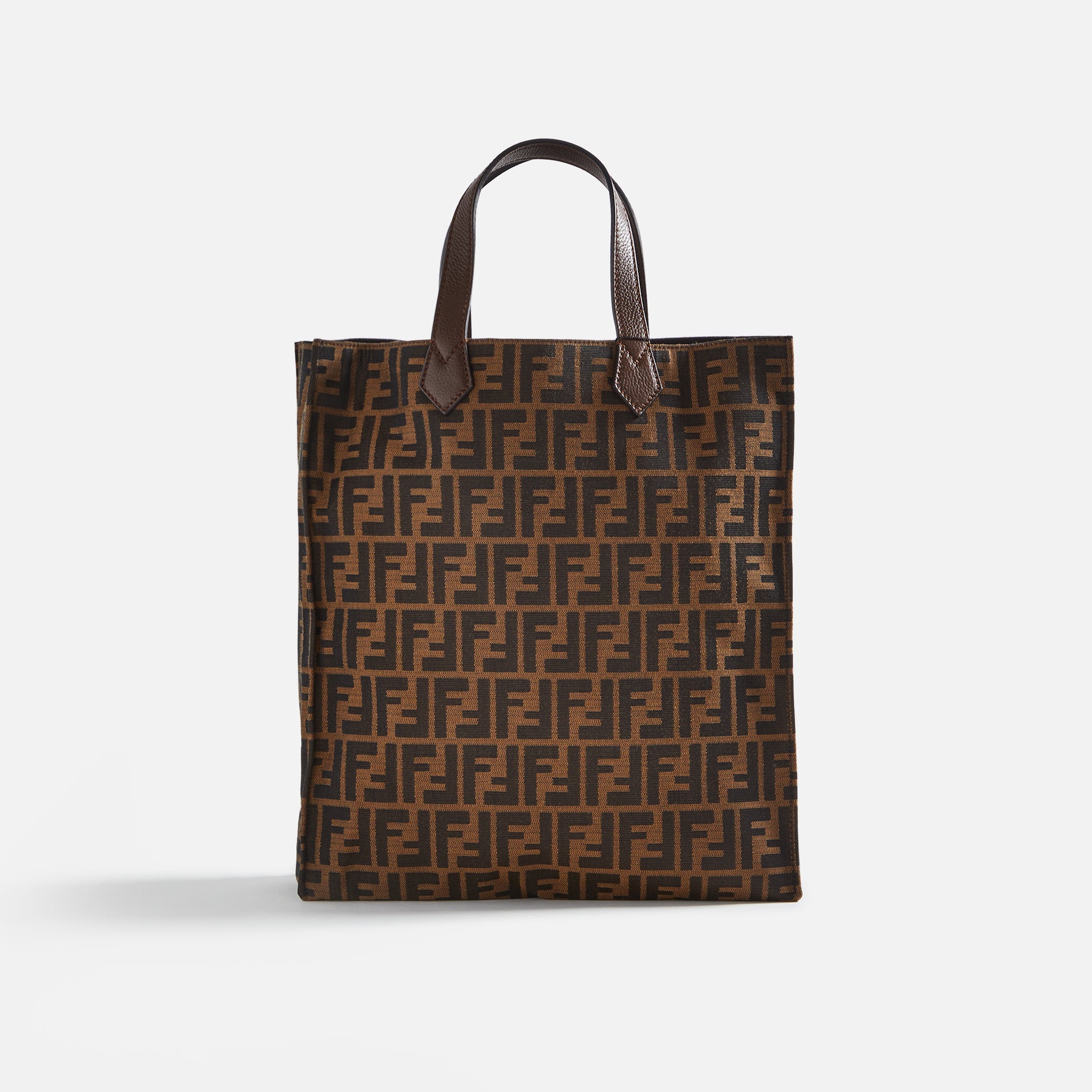 WGACA Fendi Zucca Vertical Tote - Brown