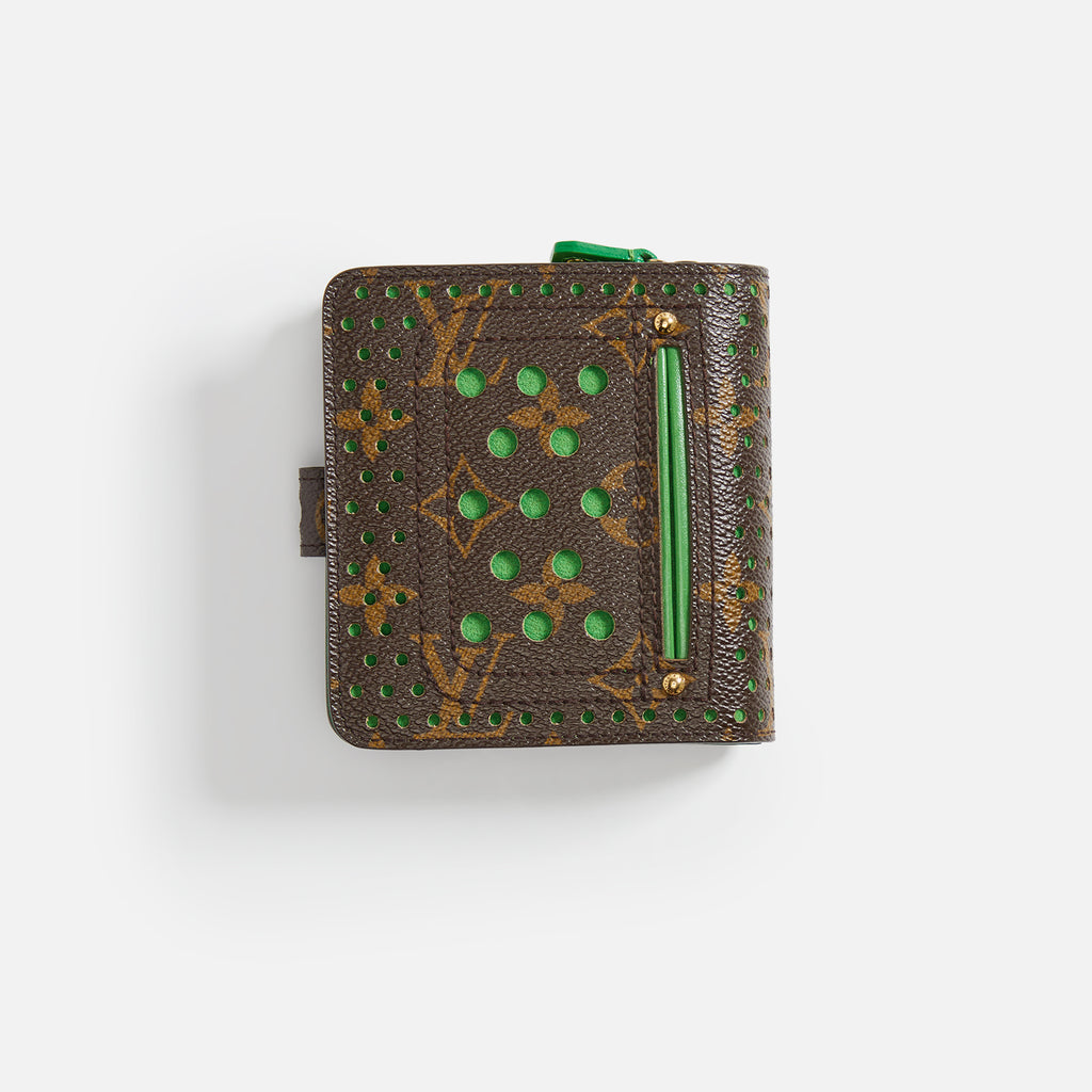 Louis Vuitton Limited Edition Green Monogram Perforated Compact