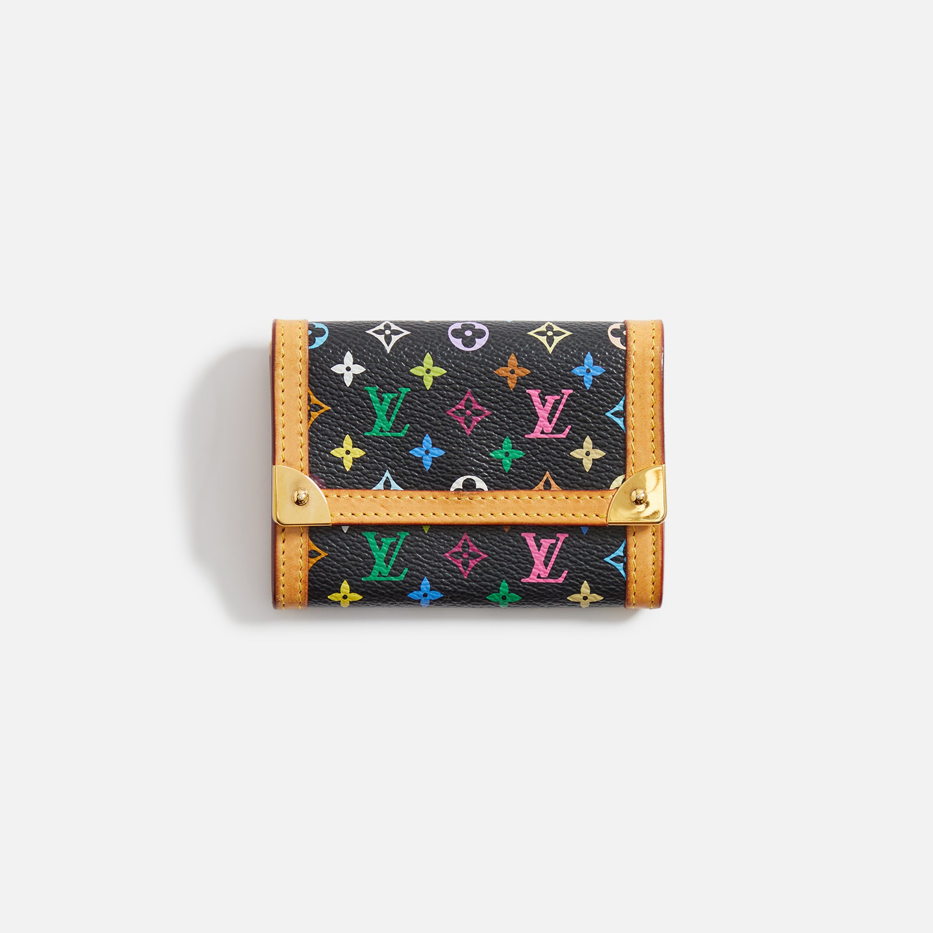 WGACA Louis Vuitton Porte Monnaie Wallet - Black / Multi
