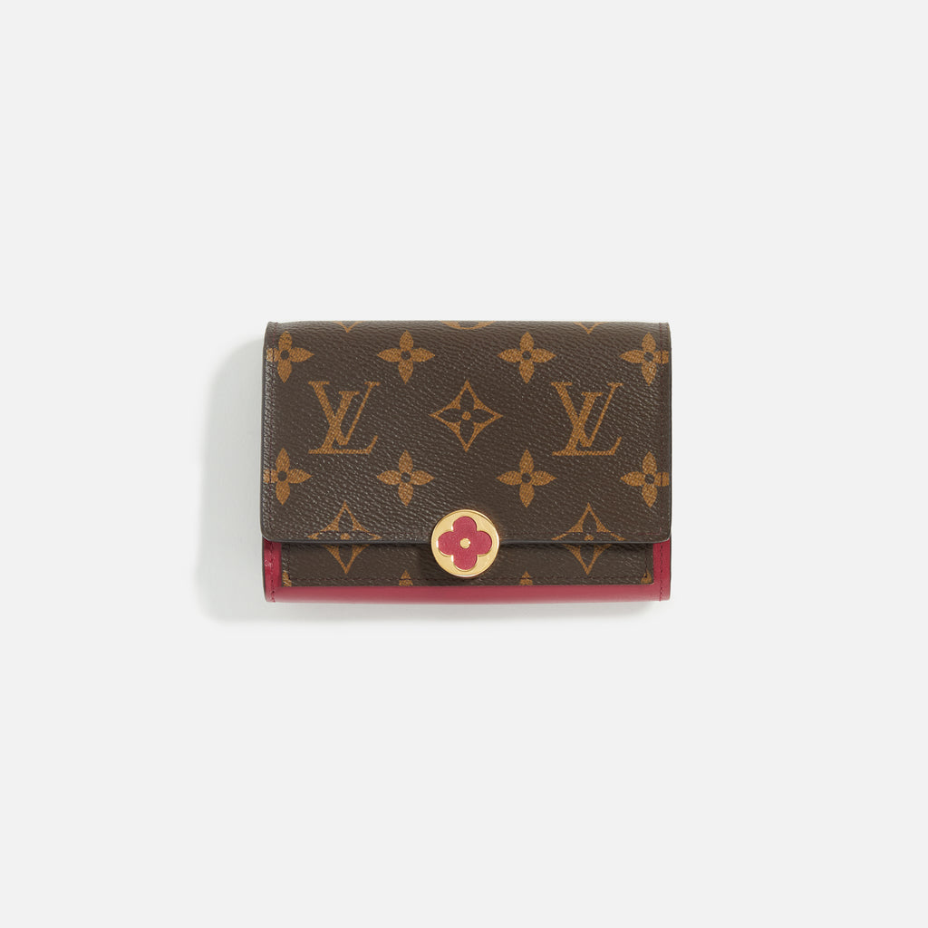 Louis Vuitton Raspberry Monogram Canvas Flore Wallet On Chain (WOC)  QJA0YE1YPB005