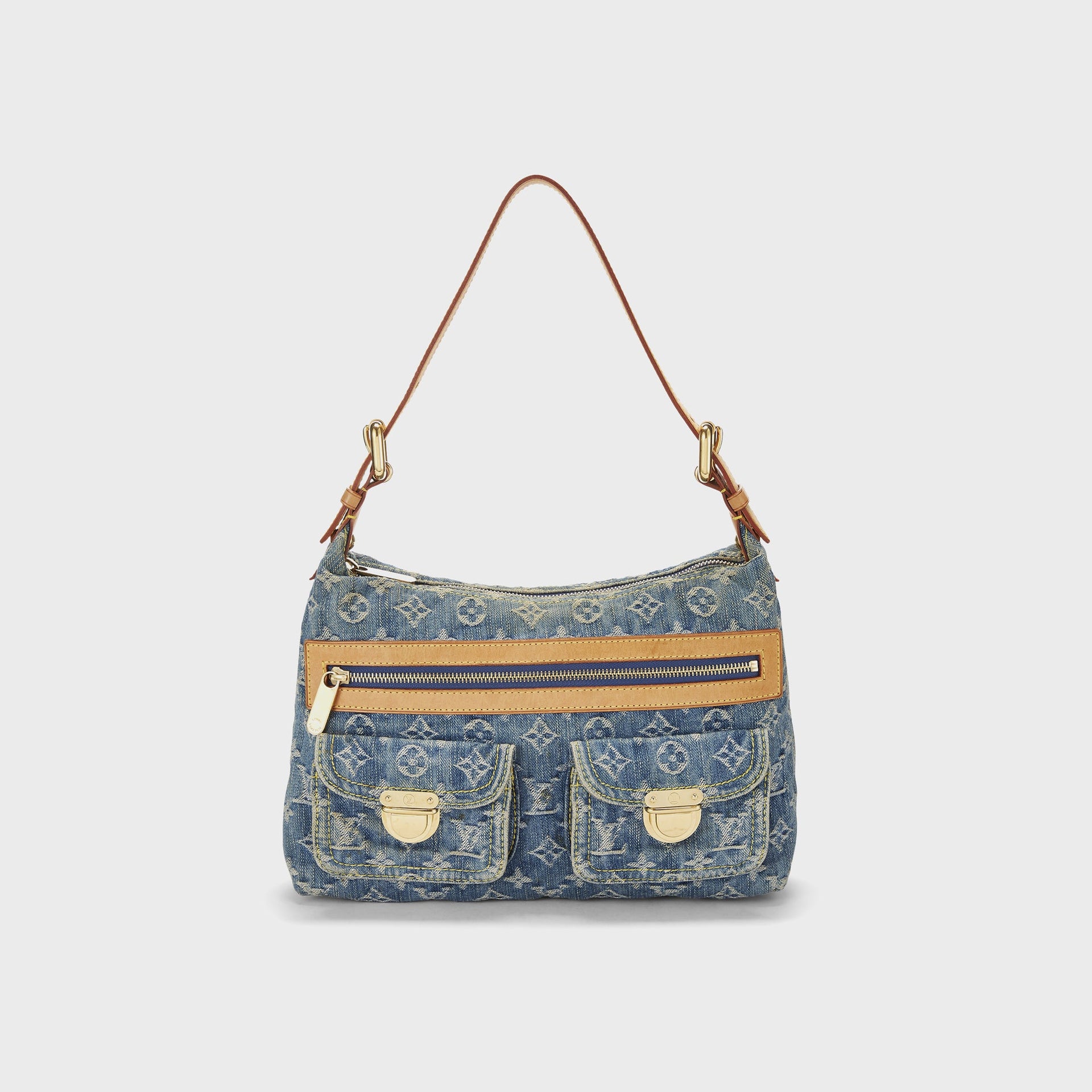 WGACA Louis Vuitton Denim Baggy Pm in Blue