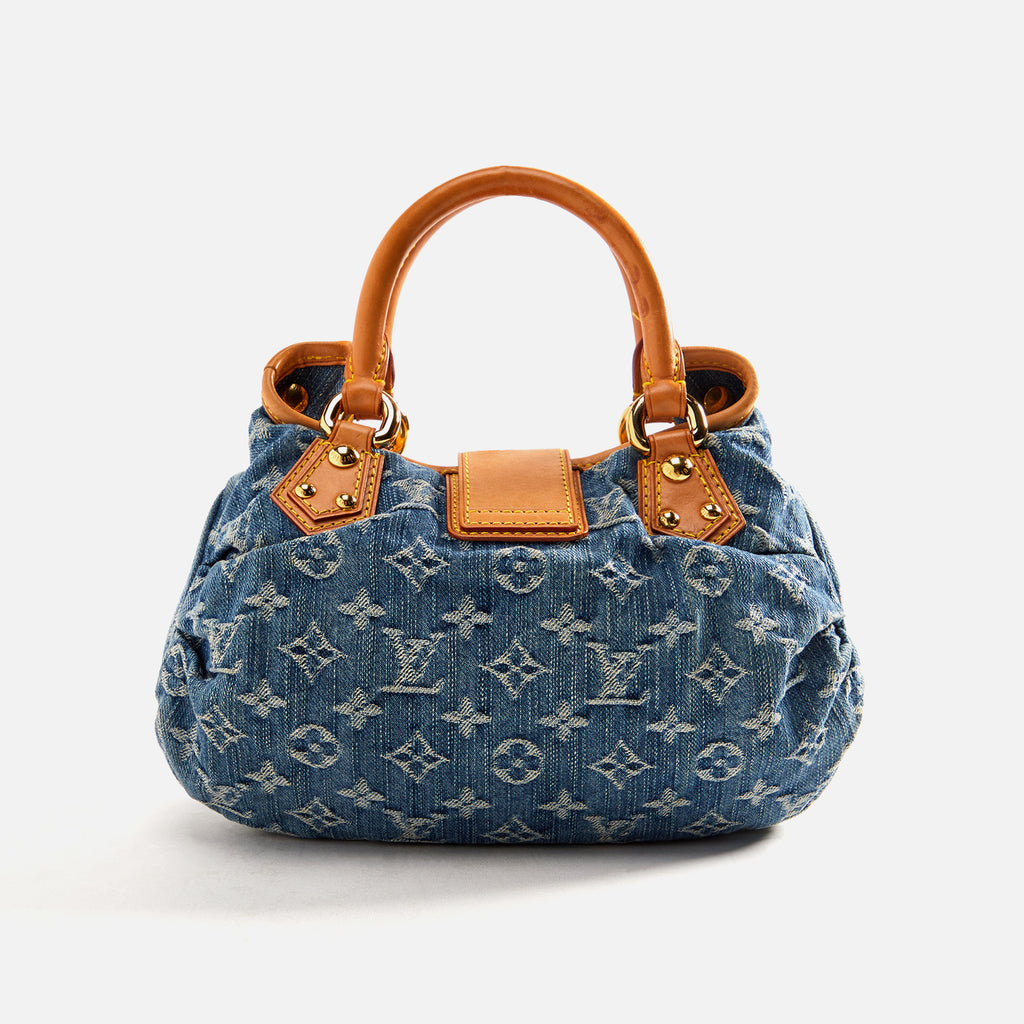 What Goes Around Comes Around Louis Vuitton Blue Denim Pleaty Bag