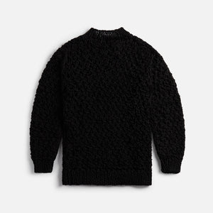 Junya Watanabe MAN Hand Knit Mesh Crewneck Sweater - Black