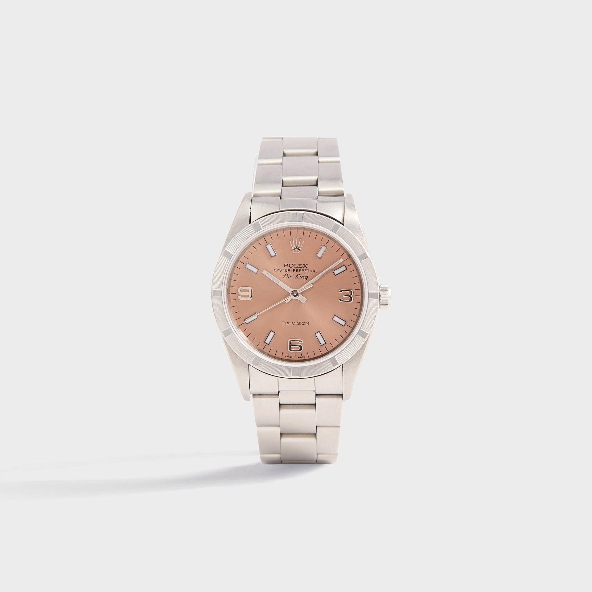 Wind Vintage Rolex Air-King Reference 14010 Pink Dial Unpolished - Pink