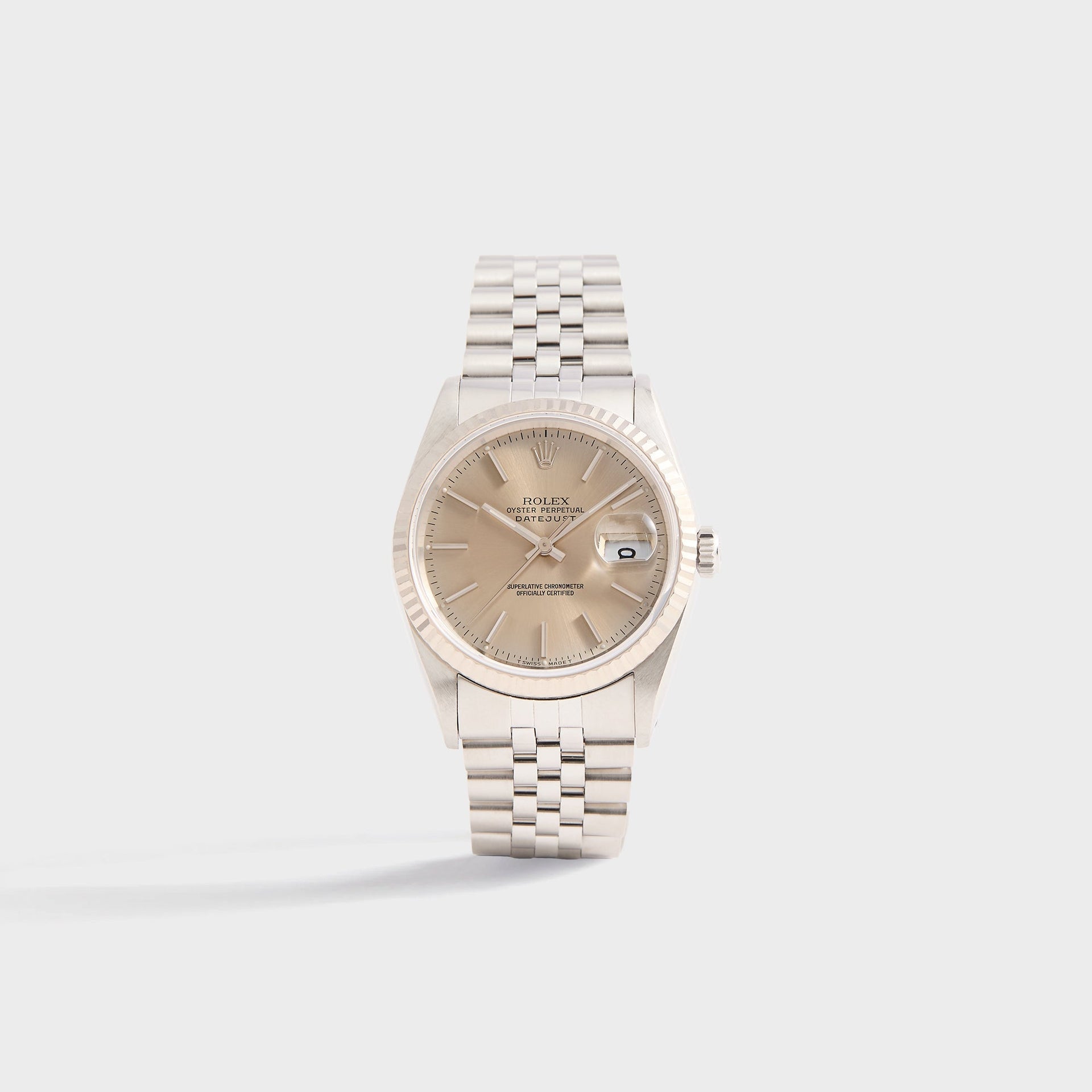 Wind Vintage Rolex Datejust Reference 16234 Unpolished Silver Dial - Silver