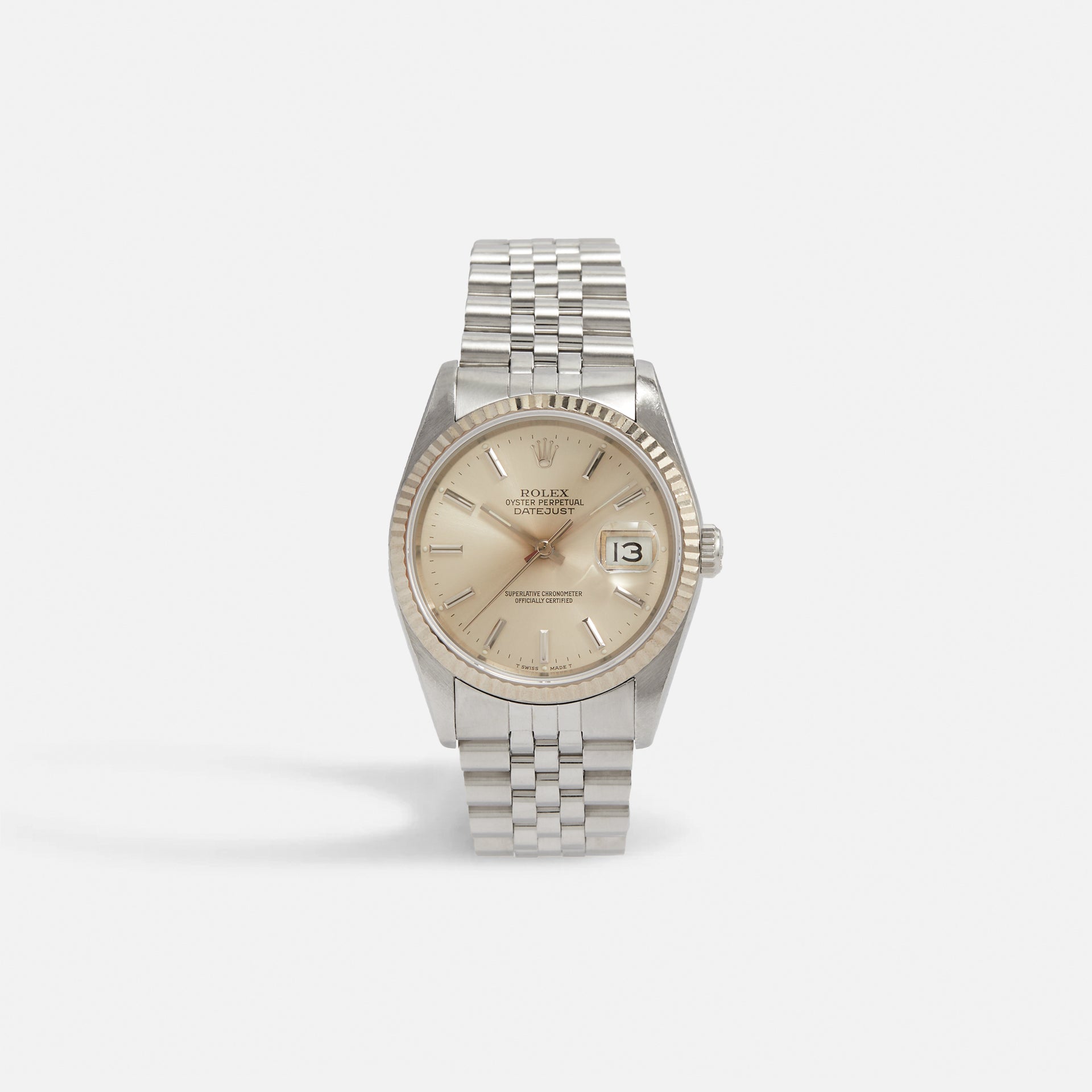 Wind Vintage Rolex Datejust 16234 - Silver Dial / Unpolished / Patina