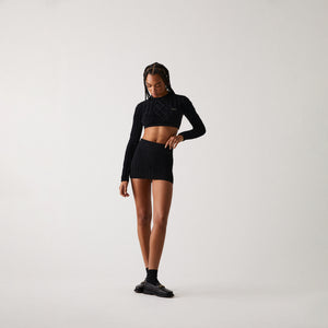 UrlfreezeShops Women Maddox Mohair Cropped Long Sleeve - Black