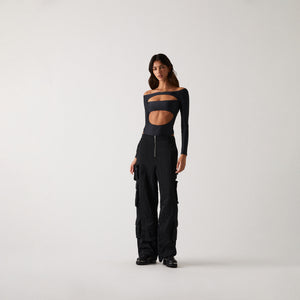 UrlfreezeShops Women Colette Cut-Out Bodysuit - Black