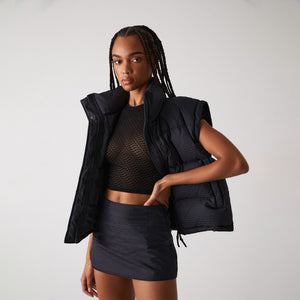 Kith Women Ashtyn Monogram Nylon Mini Skirt - Black