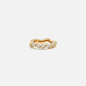 Yvonne Leon Bague Twistee Diamants OJ Twist Ring - Yellow Gold