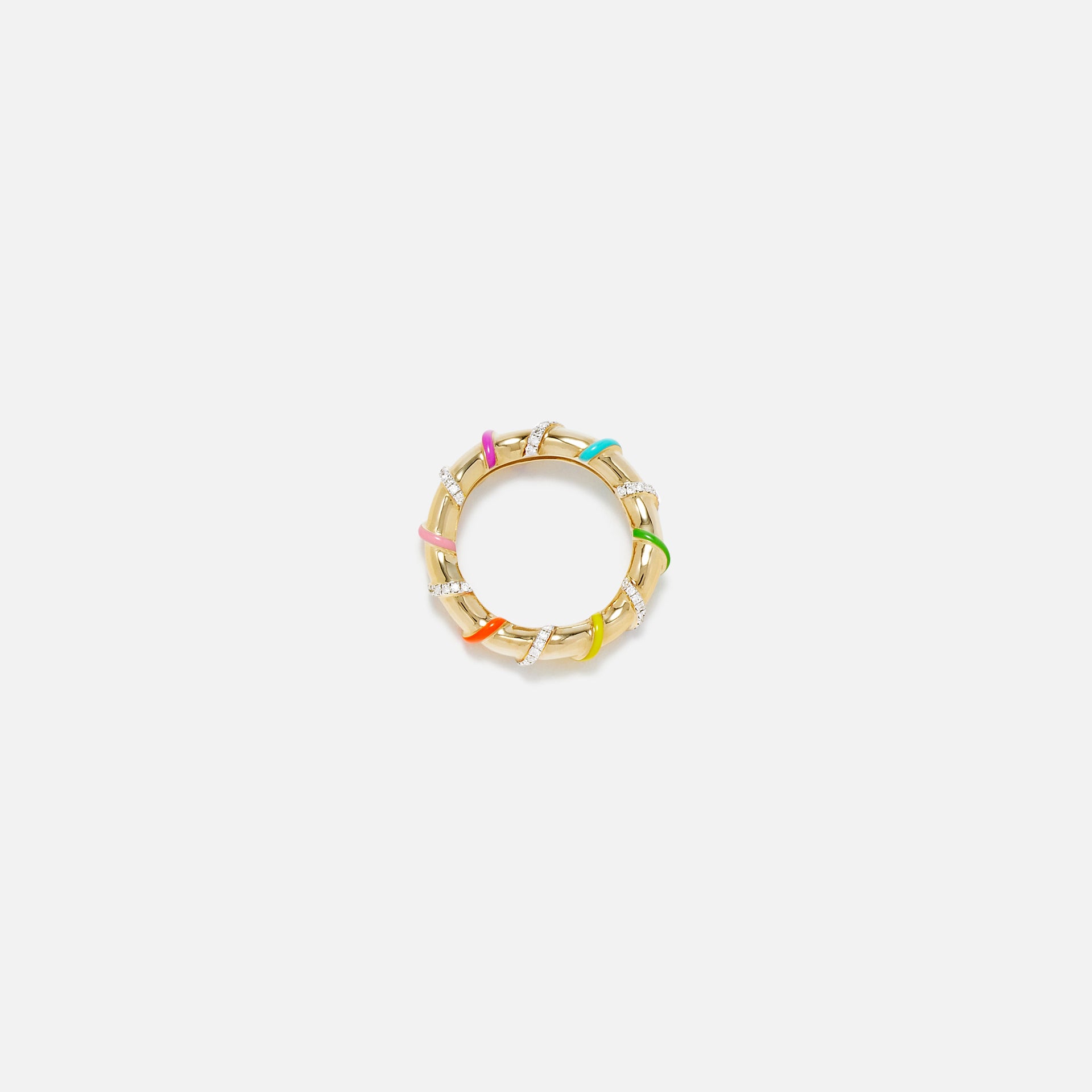 Yvonne Leon Bague Twistee Rainbow Ring - Multi