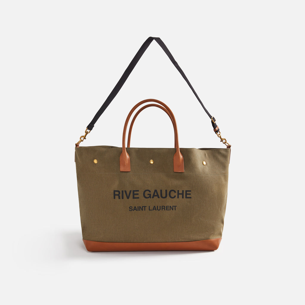 Saint Laurent Rive Gauche Maxi Shopping Bag - Khaki / Brick – Kith