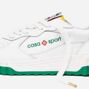 Casablanca Tennis Court Sneaker Leather - White / Green
