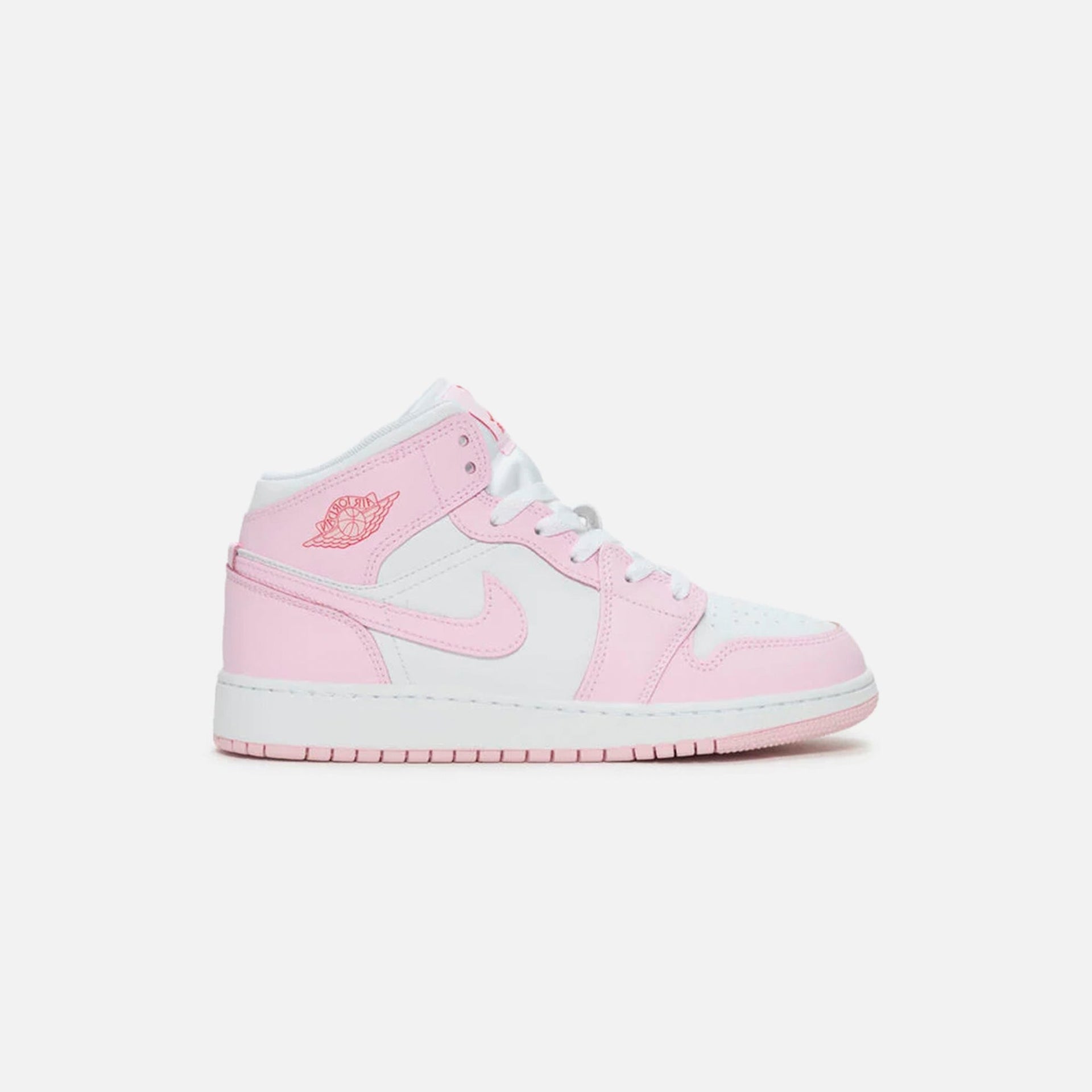 Jordan GS Air Jordan 1 Mid - Pink Foam / White / Fire Red