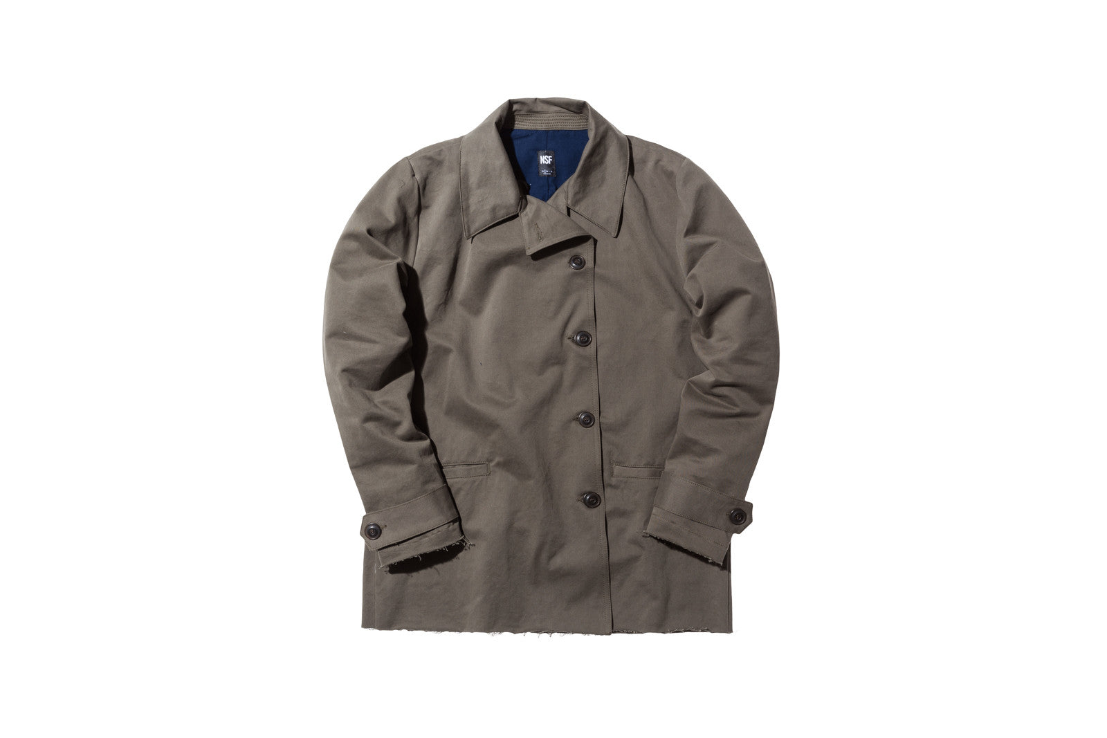 NSF Frayed Overcoat - Olive