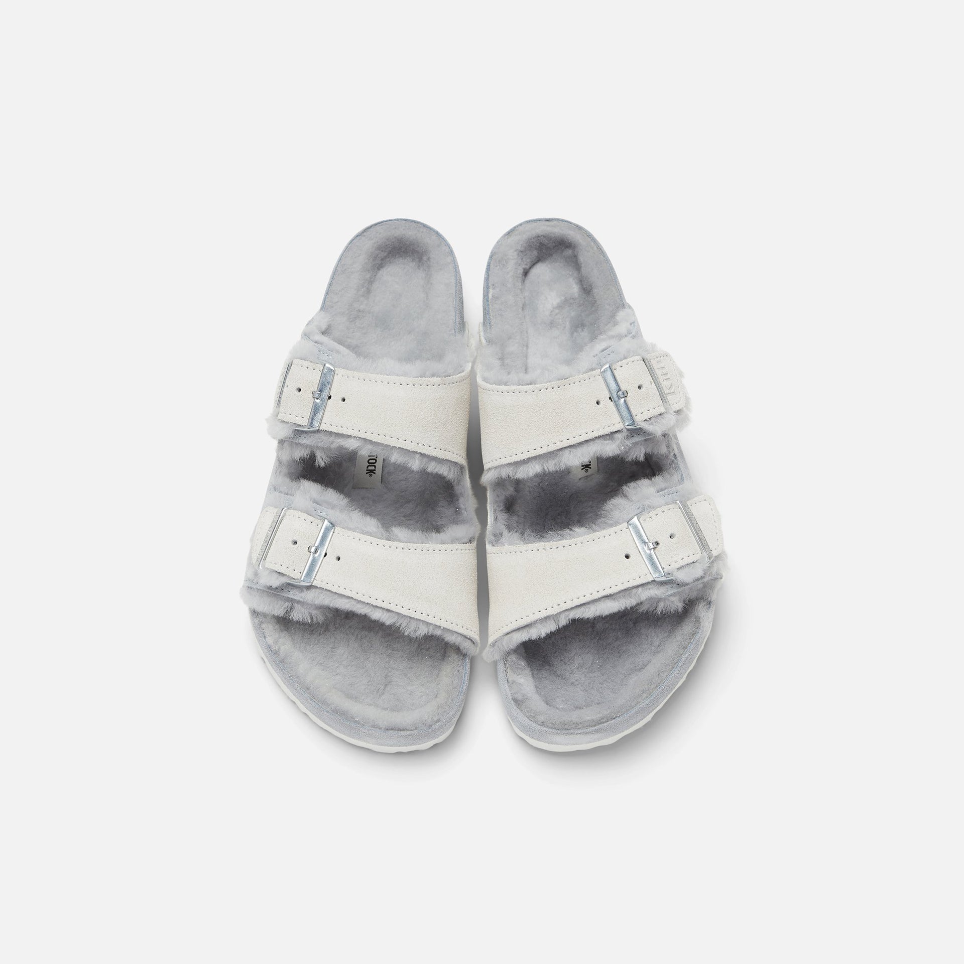 Kith Women for Birkenstock Arizona Shearling - Pearl Blue / Marshmallow