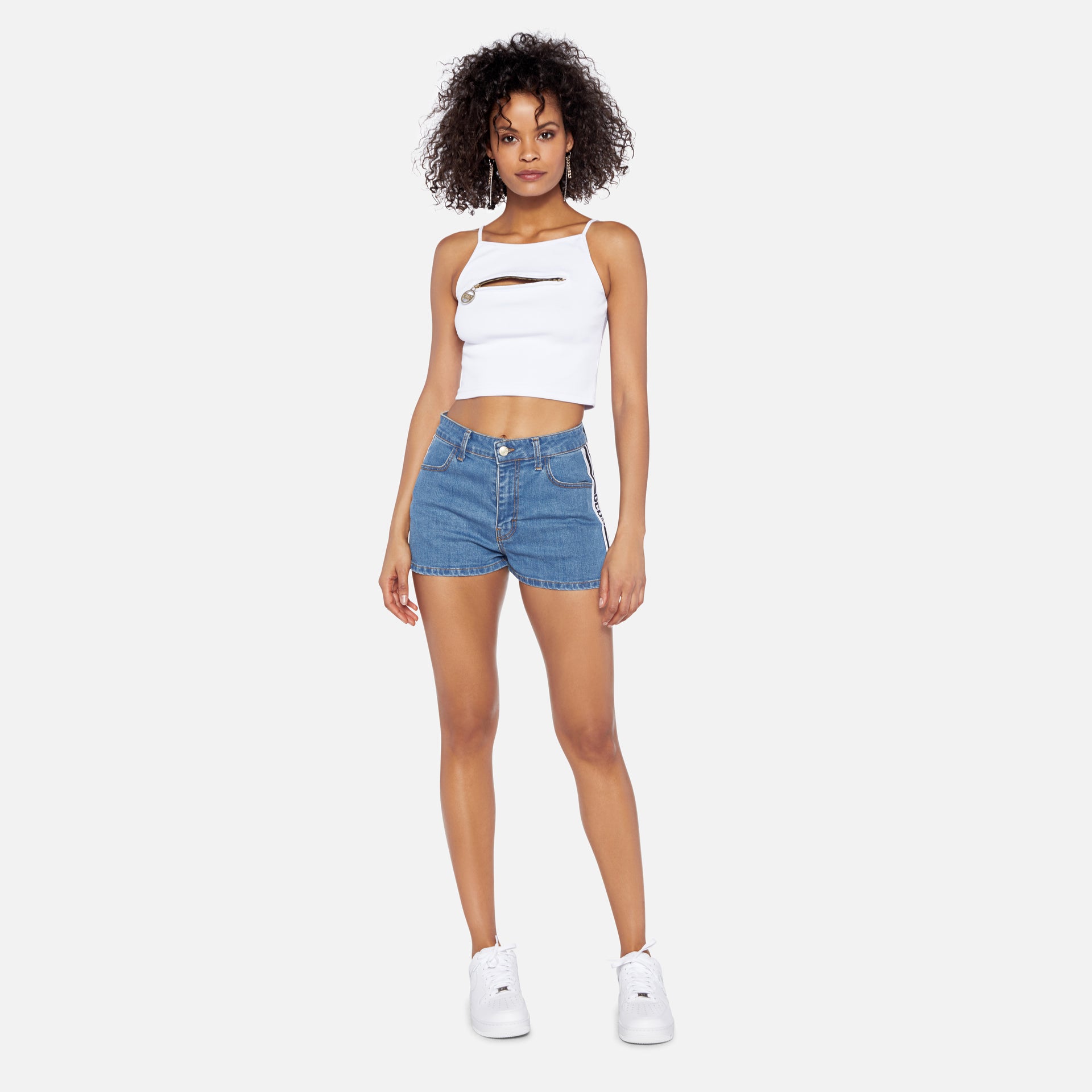 GCDS Zip Tank - White