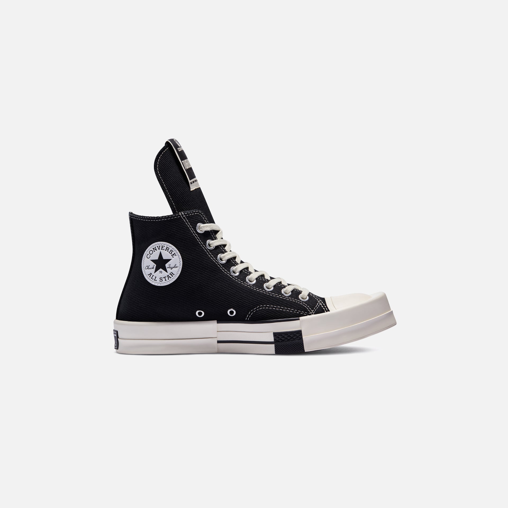Converse x Rick Owens Turbodrk Chuck 70 High - Black / Egret / White