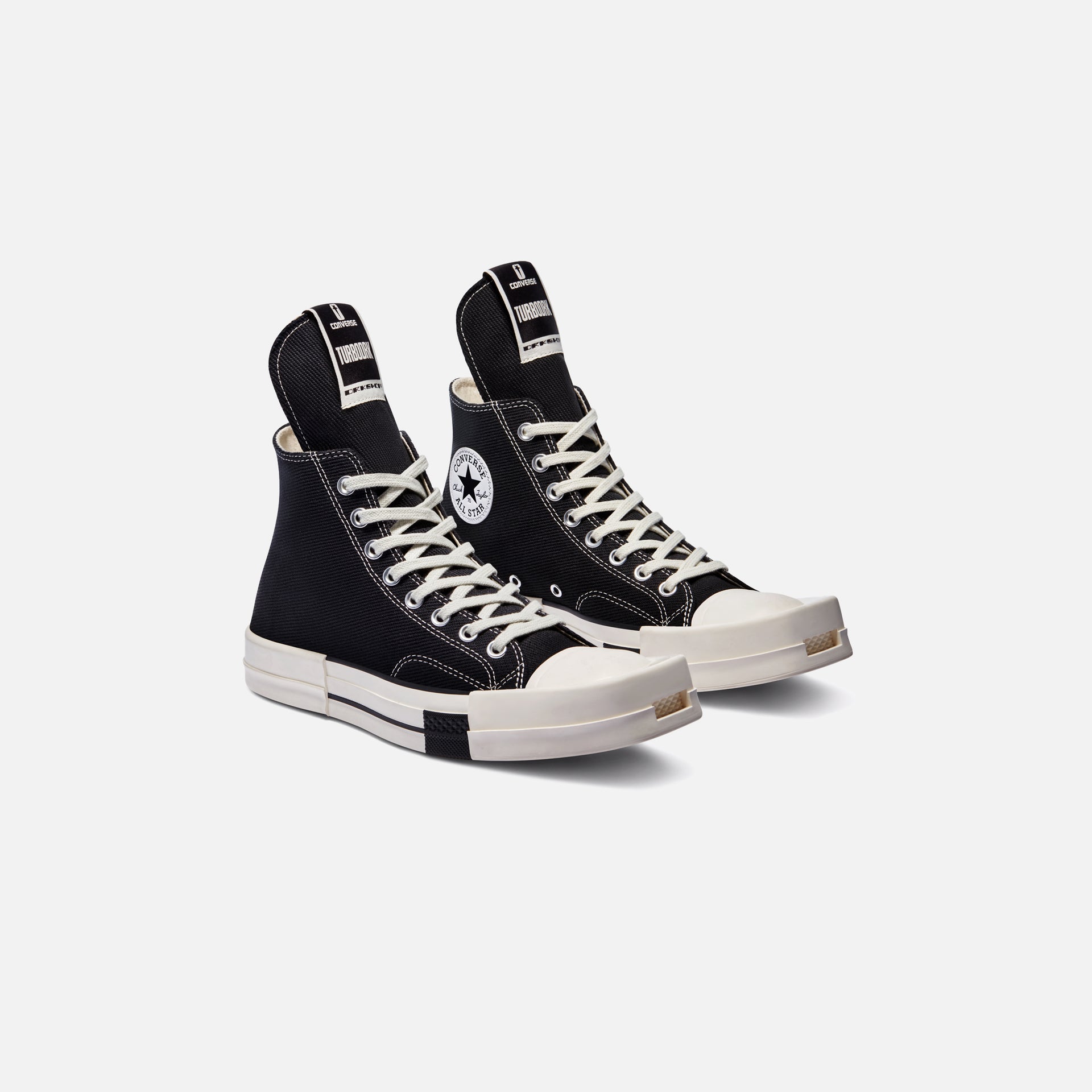 Converse x Rick Owens Turbodrk Chuck 70 High - Black / Egret / White