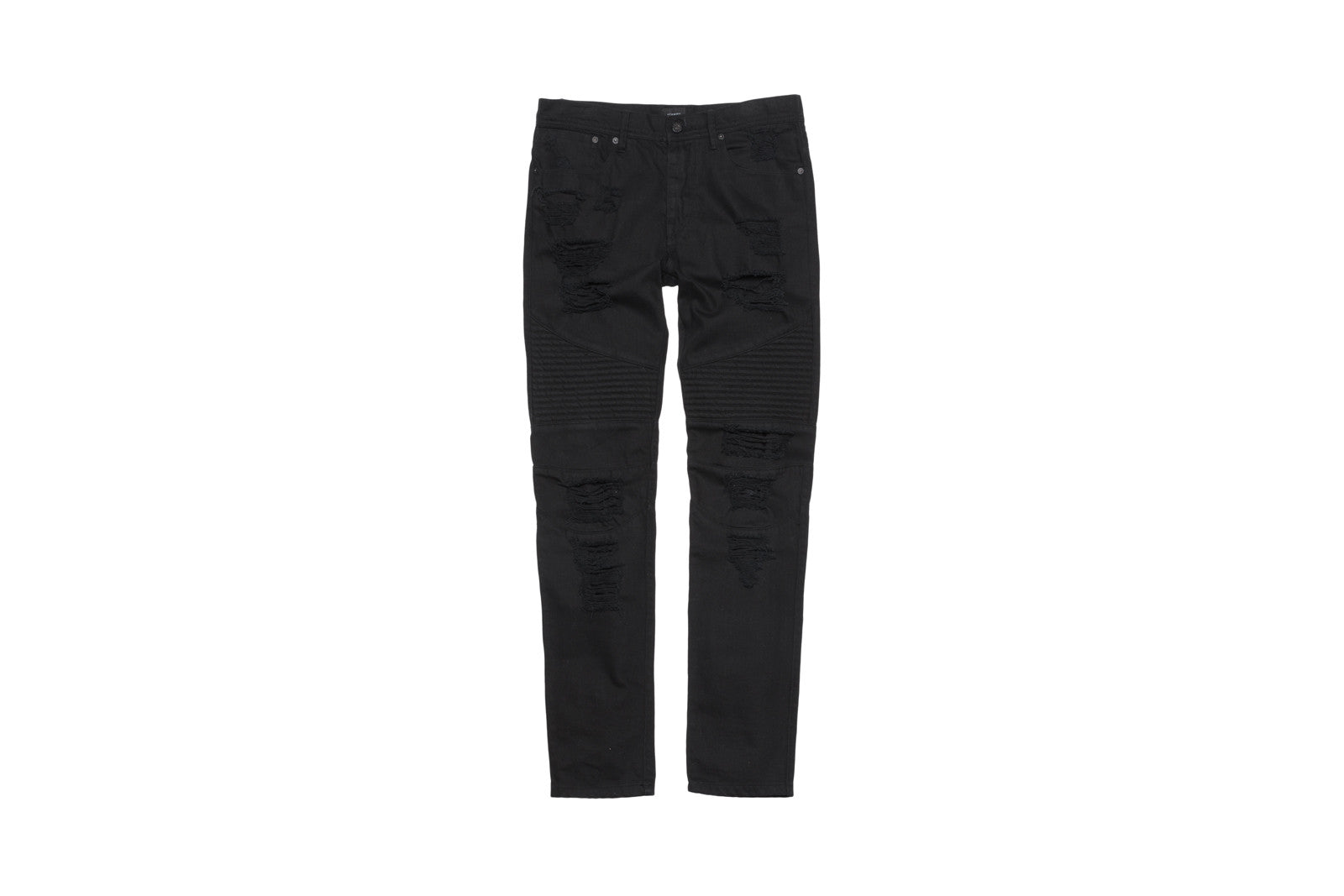 Stampd Distressed Moto Denim - Black