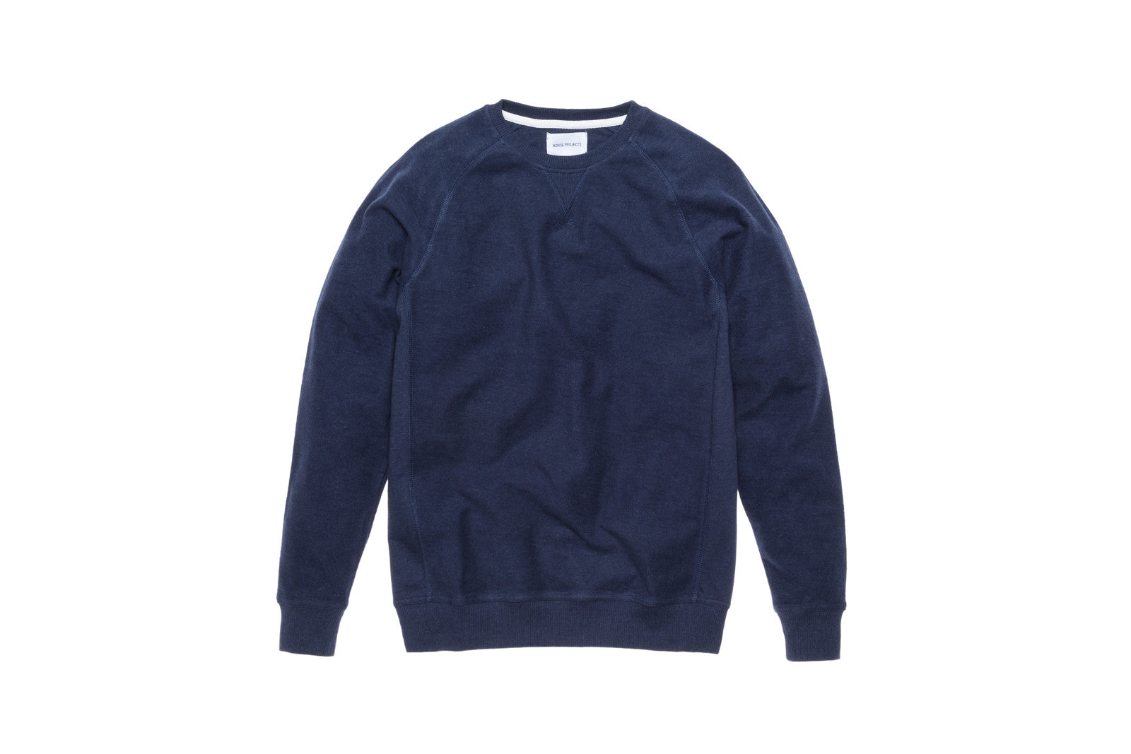 Norse Projects Tristan Reverse Brushed Crewneck - Navy