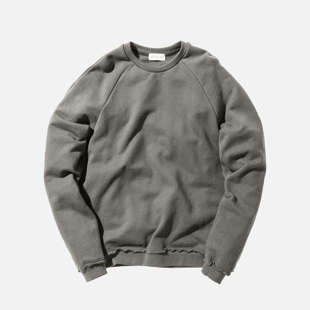 John Elliott Raw Edge Raglan Crew - Alpine