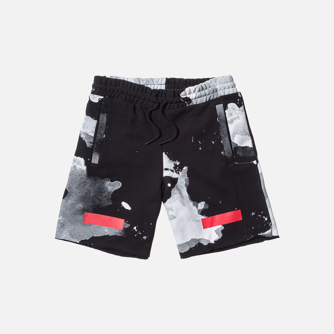 Off-White Liquid Spots Shorts - Black / Red