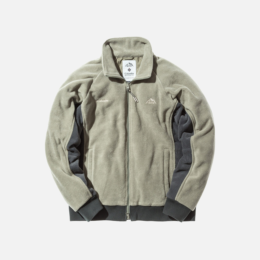 Kith x Columbia Sportswear Core Fleece Jacket - Stone Green