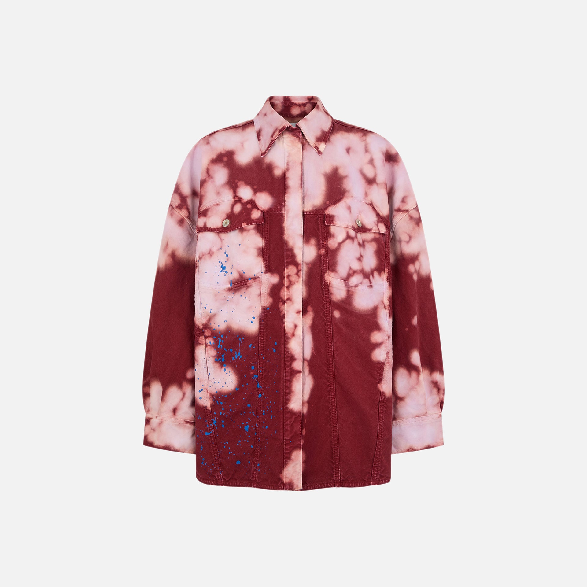 The Attico Elaine Short Coat - Pink / Bordeaux