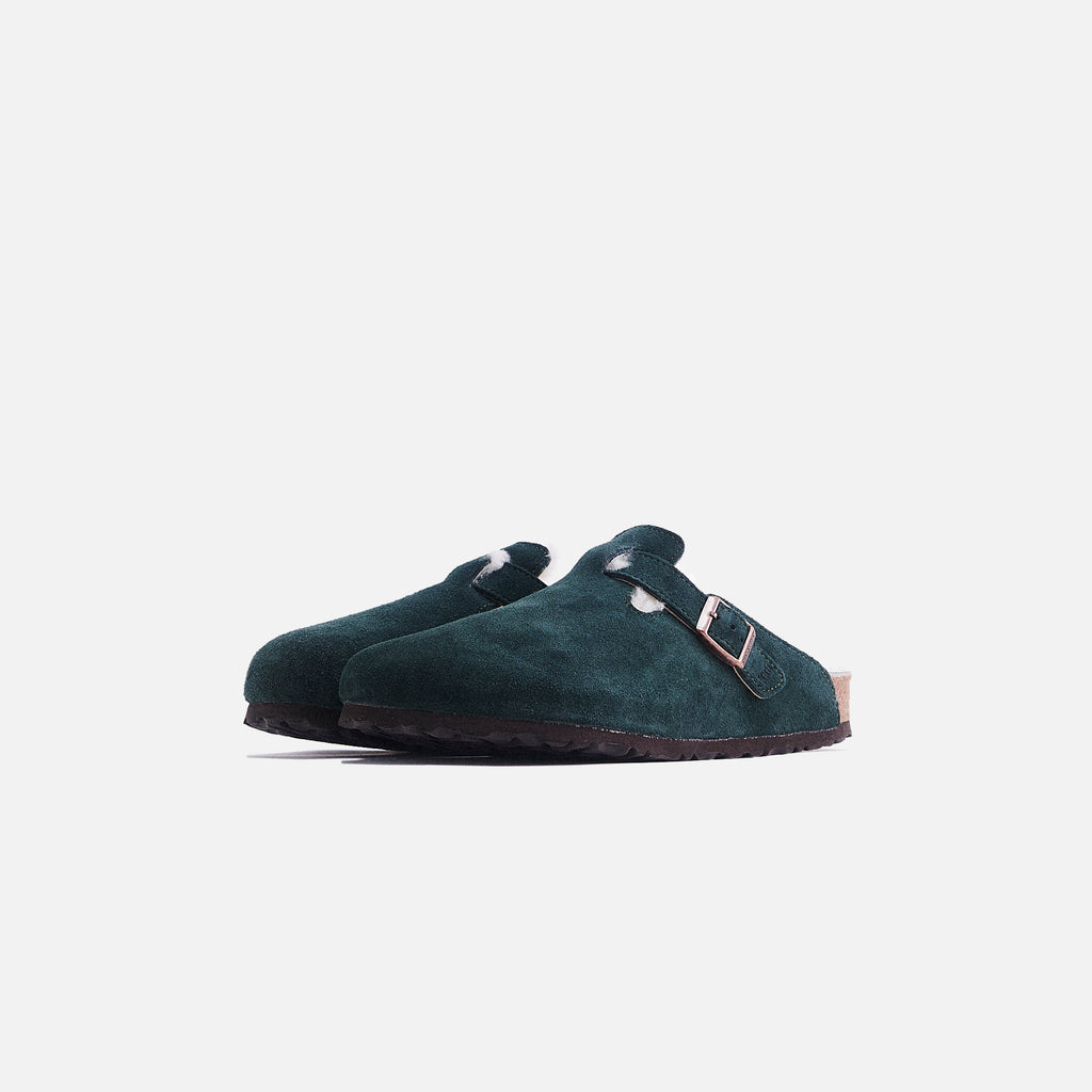 Kith for Birkenstock Boston Shearling - Scarab Green