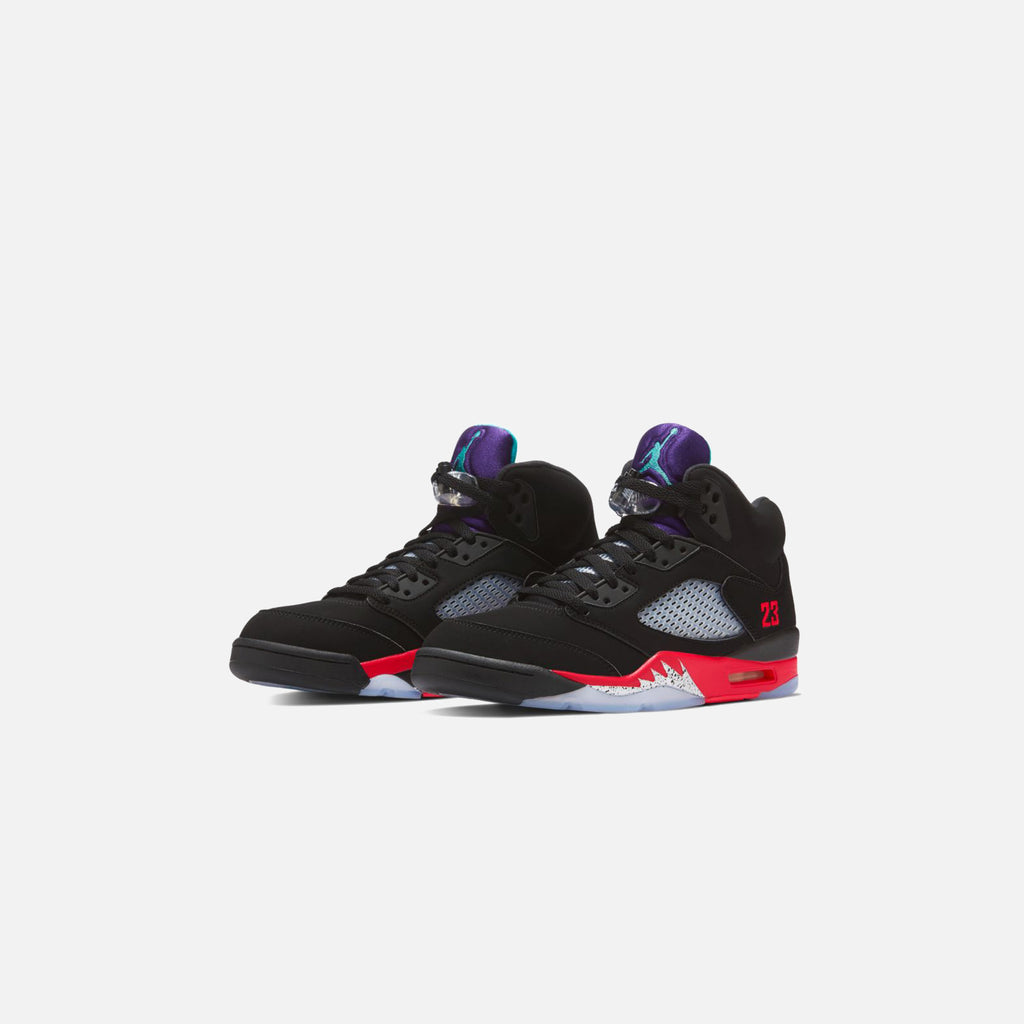 Nike Air Jordan Retro 5 V Top 3 What The Black Red Purple Grape Mens & Kids  Size