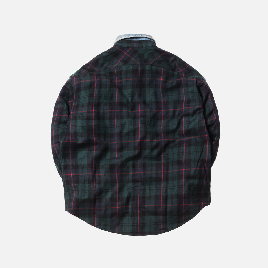 Fear of God 5th Collection Denim Collared Flannel - Green – Kith