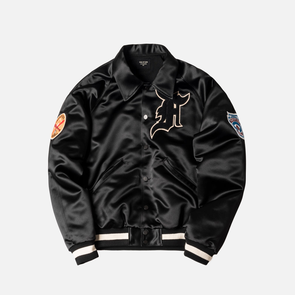 Fear of God 5th Collection Satin Manuel Baseball Coaches Jacket