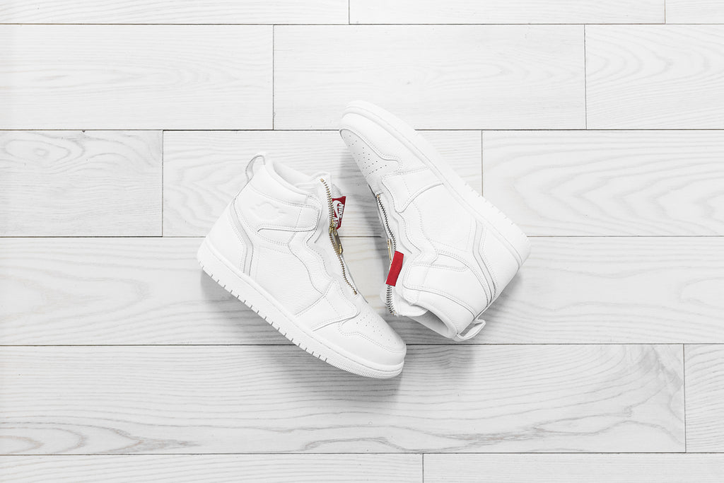 Jordan 1 zip on sale white