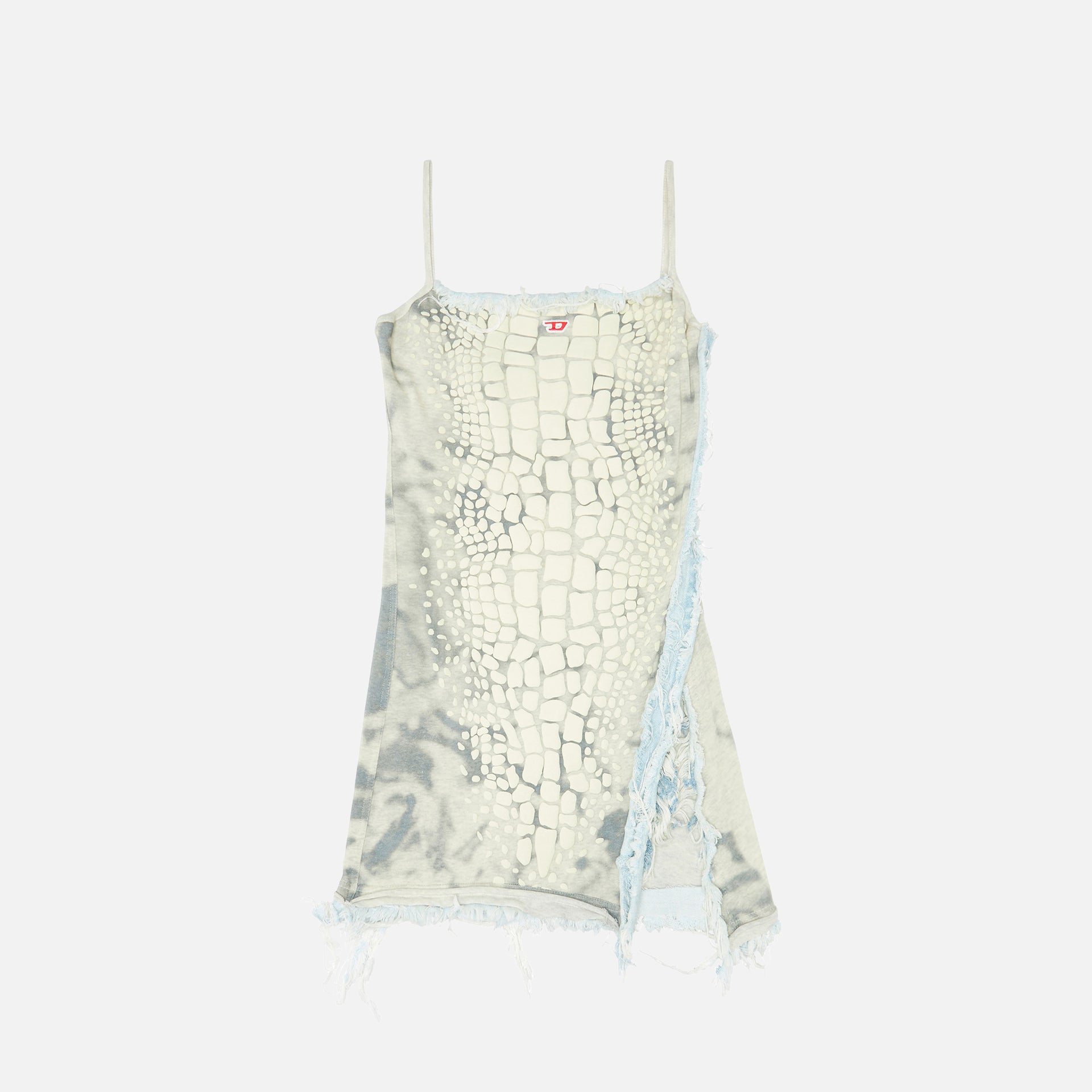 Diesel Hople Stampled Denim Dress - White / Multi