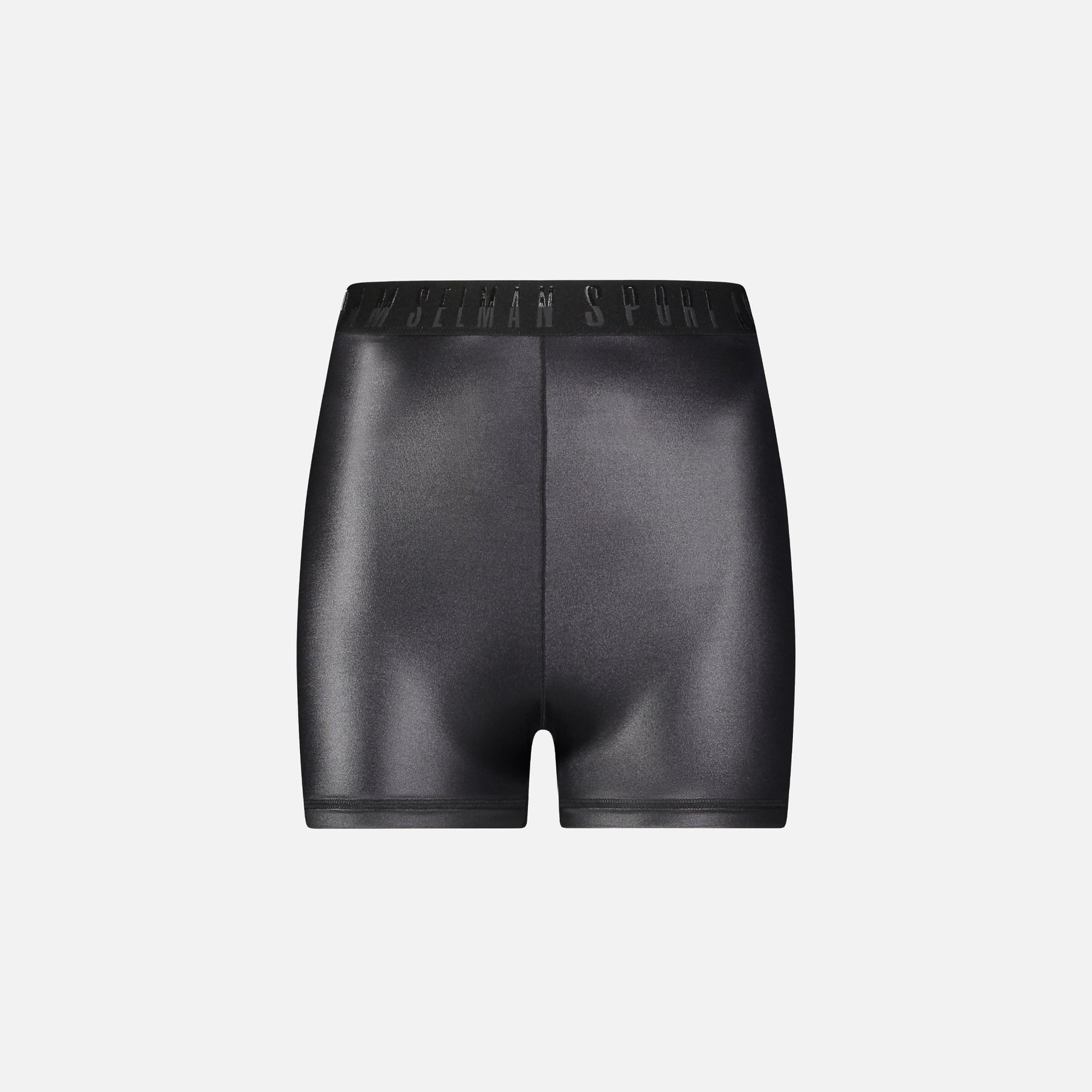 Adam Selman Branded Band Biker Short - Black Liquid