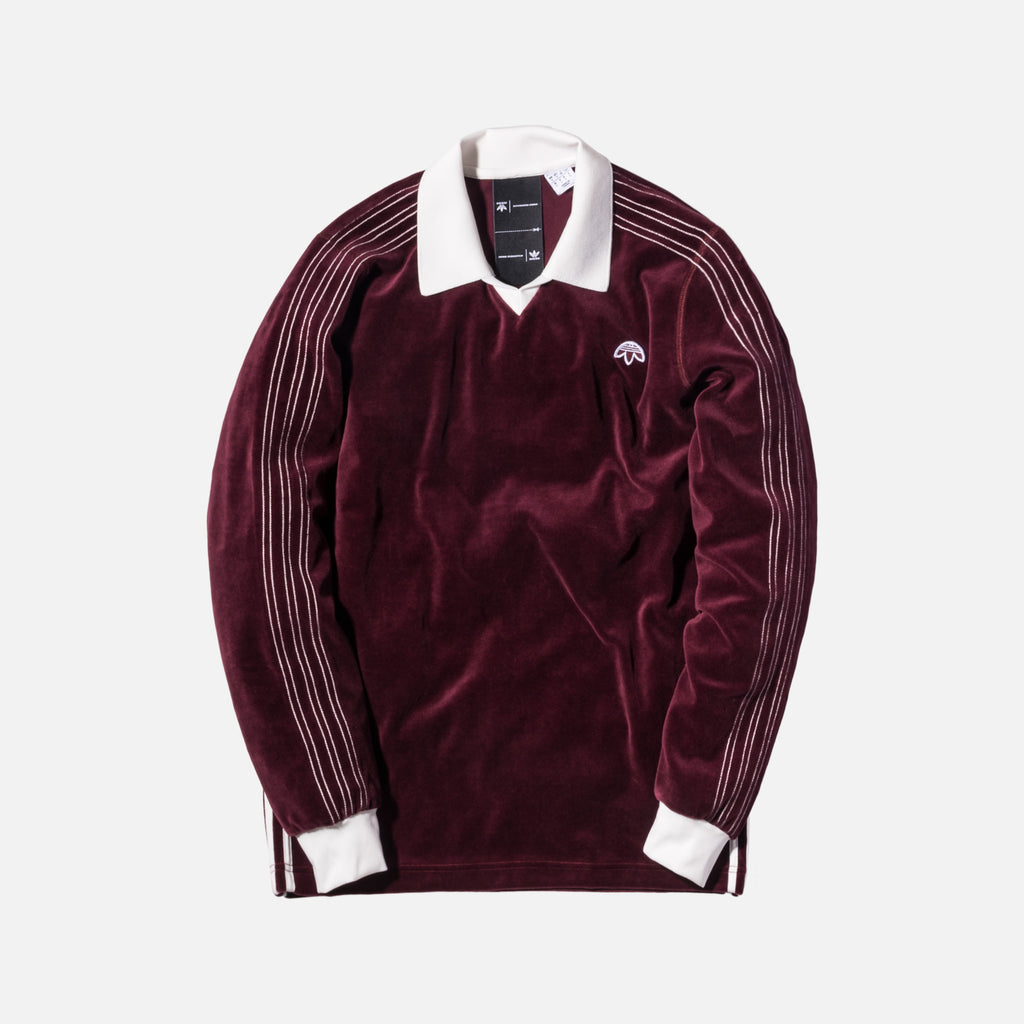 adidas Originals x Alexander Wang Velour L/S Polo - Maroon – Kith