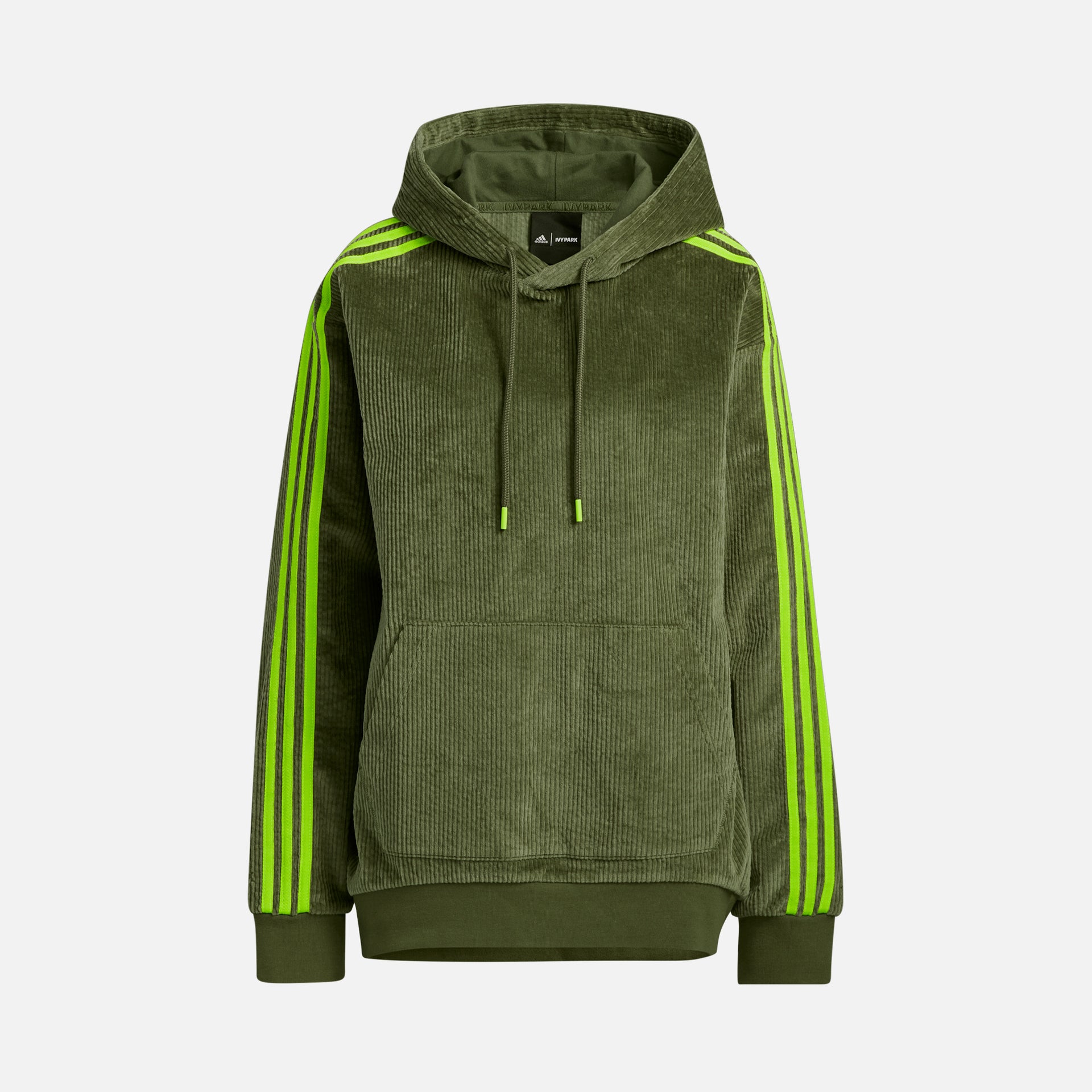 adidas x Ivy Park Corduroy Hoodie - Wild Pine / Solar Slime