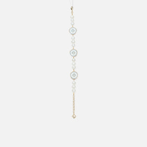 Casablanca Pearl & Dish Charm Bracelet - White