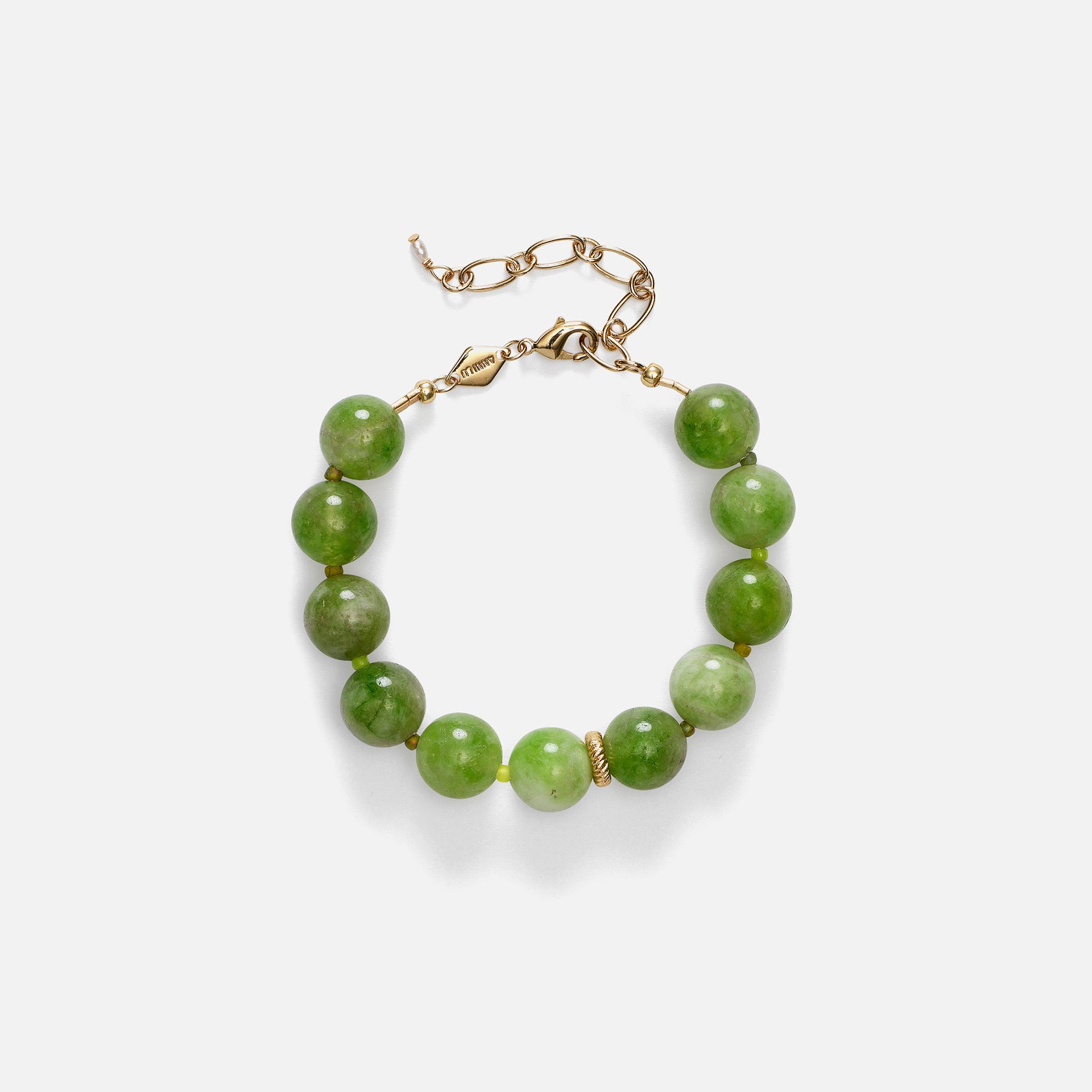 Anni Lu Green Bowl Bracelet - Gold