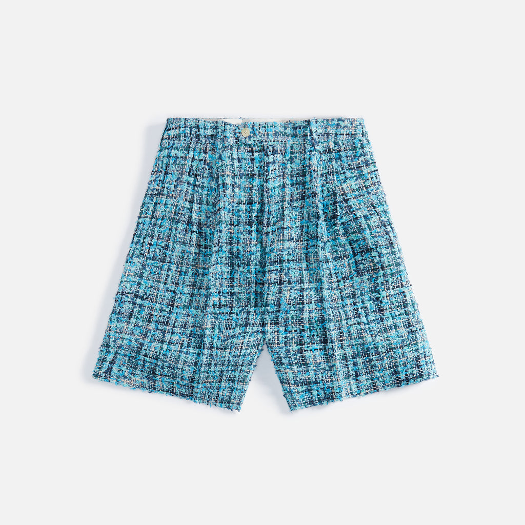 Auralee Homespun Summer Tweed Shorts - Light Blue Navy – Kith