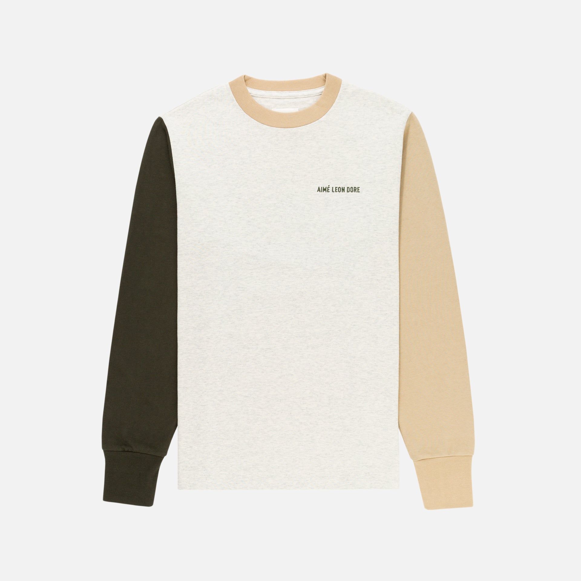 Aimé Leon Dore L/S Colorblock Tee - Oatmeal Combo