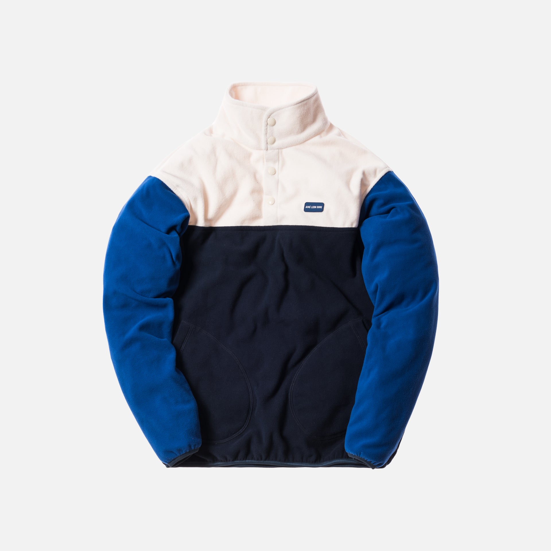 Aimé Leon Dore Blocked Micro Fleece Pullover - Navy / Royal
