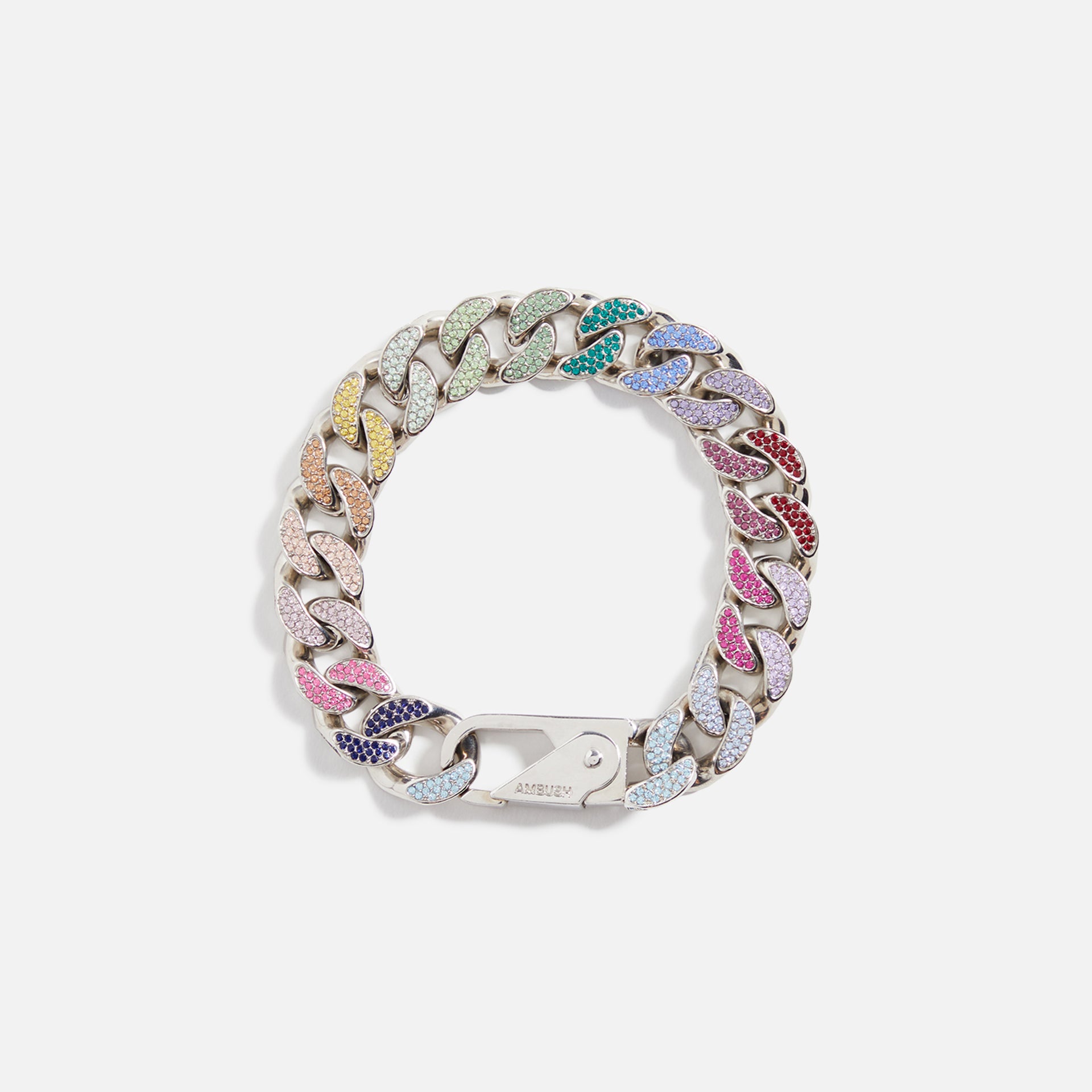 Ambush Carabiner Pavé Chain Bracelet - Multicolor