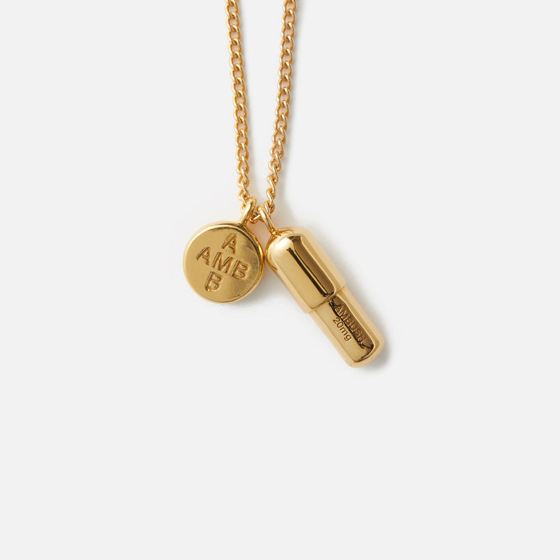 Ambush Pill Charm Necklace - Gold